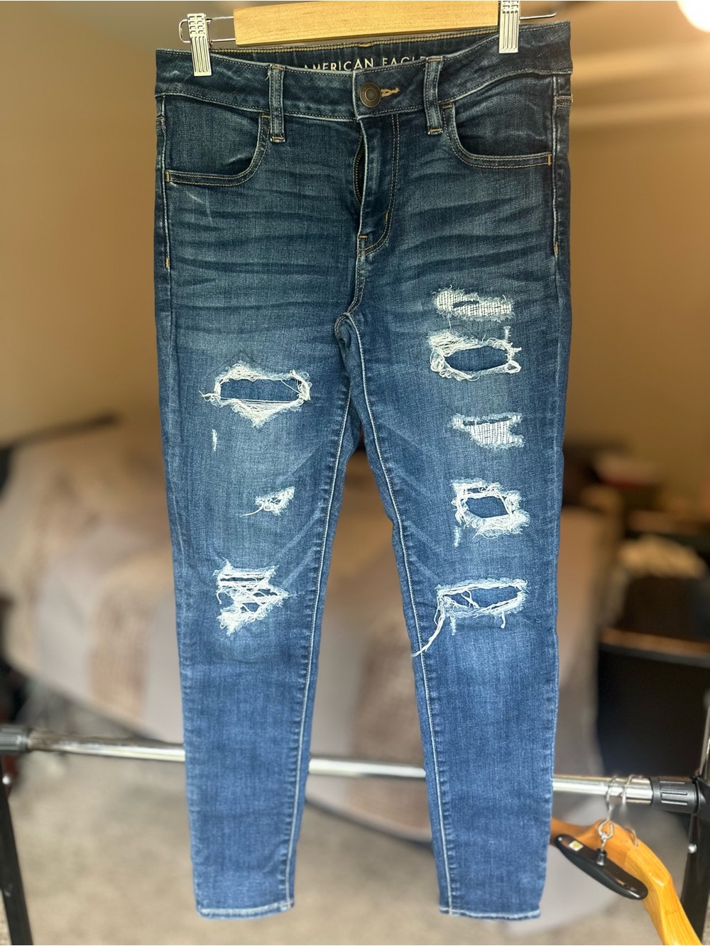 American Eagle Jegging Womens 6 Regular Distressed Next Level Stretch Jeans